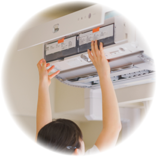 エアコンのフィルターに